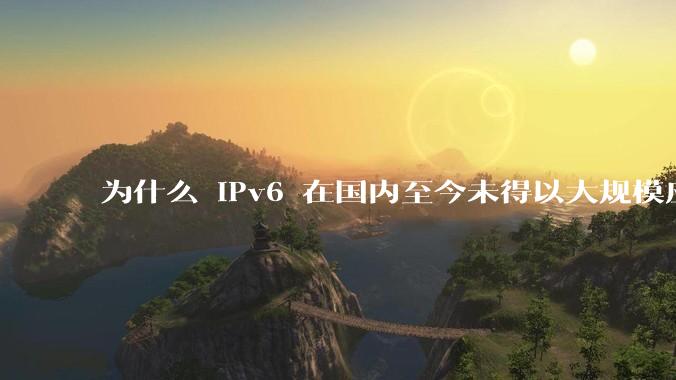 为什么 IPv6 在国内至今未得以大规模应用?