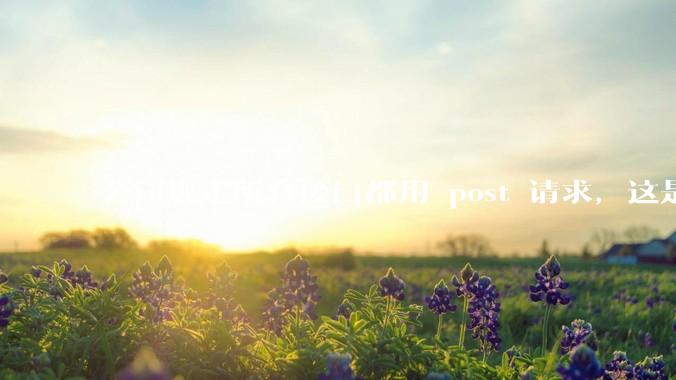 公司规定所有接口都用 post 请求，这是为什么？