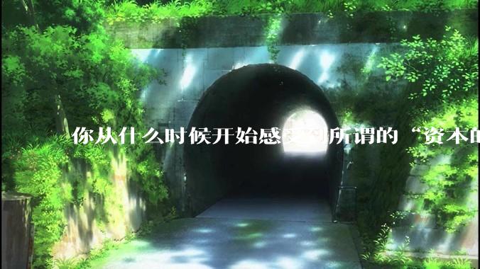 你从什么时候开始感受到所谓的“资本的力量”？