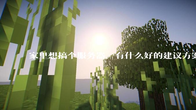家里想搞个服务器，有什么好的建议方案吗？