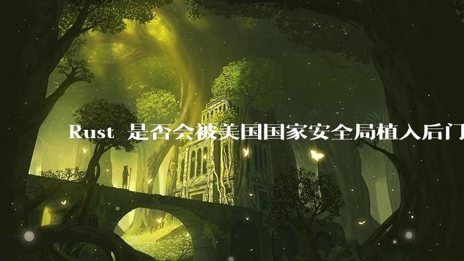 Rust 是否会被美国国家安全局植入后门？